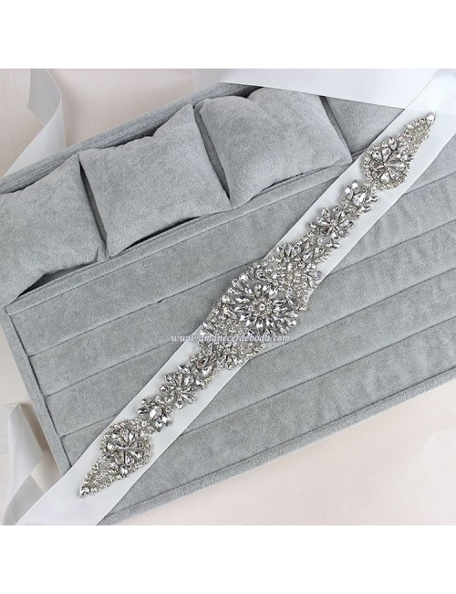 Bridal belt with rhinestones Larisa