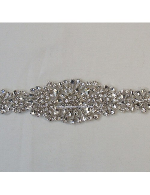 Bridal belt with rhinestones Larisa