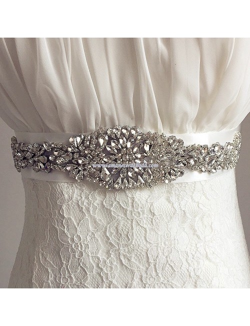 Bridal belt with rhinestones Larisa