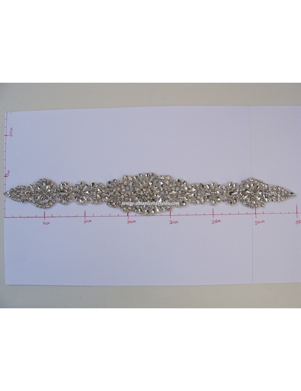 Bridal belt with rhinestones Larisa