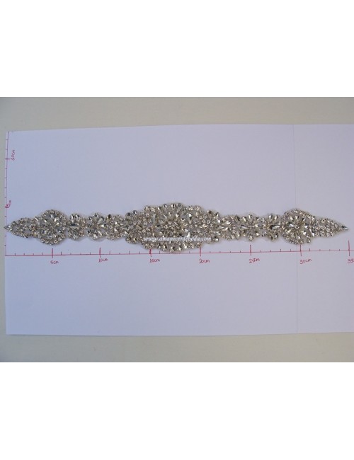 Bridal belt with rhinestones Larisa