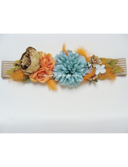 Flower belt for Tuscany party