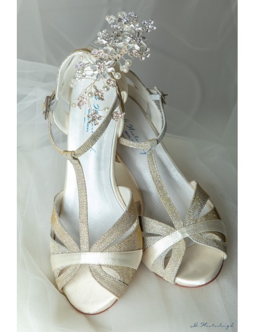 Golden Corinne Bridal Shoes