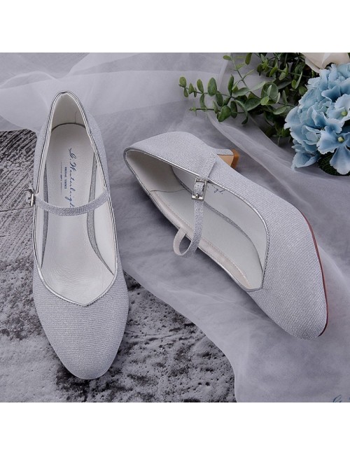 Marietta Silver Bridal Shoe