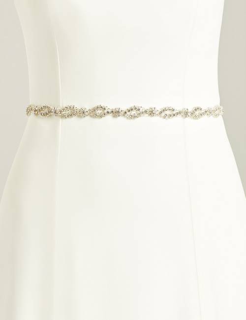Cinto aplique vestido novia Delfos