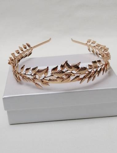 Metallic Headband Leaves