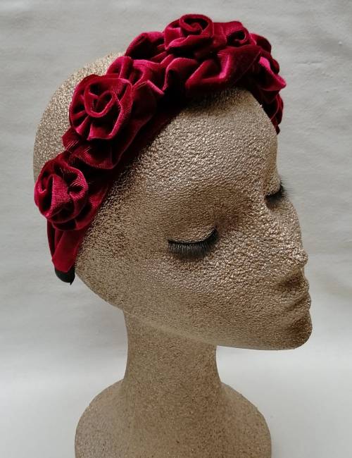 Garnet Velvet Headband