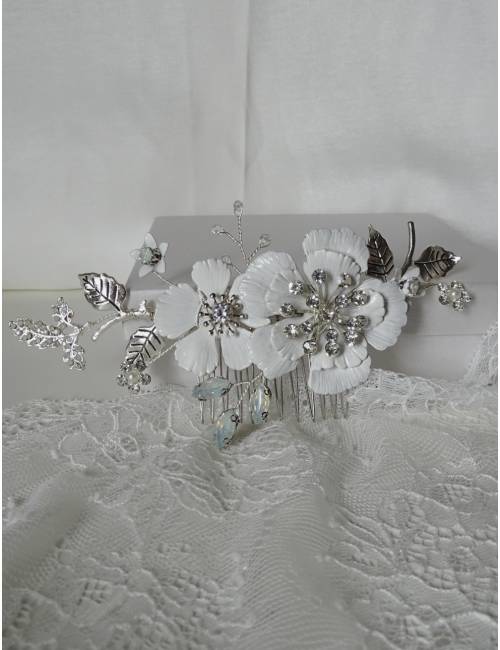 Peineta Novia Silver
