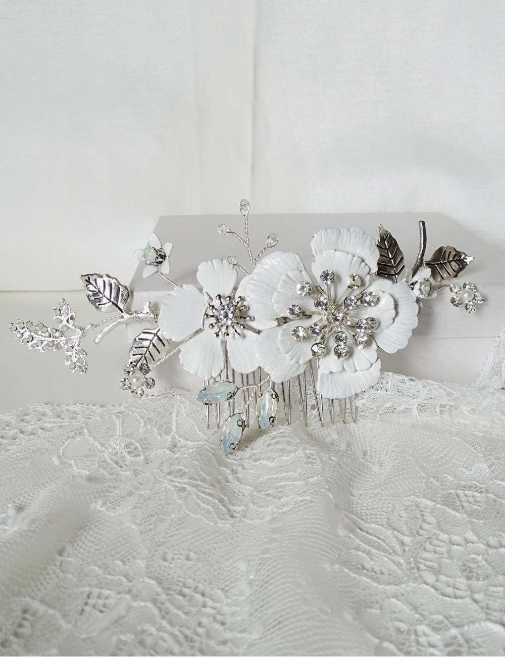 Peineta Novia Silver