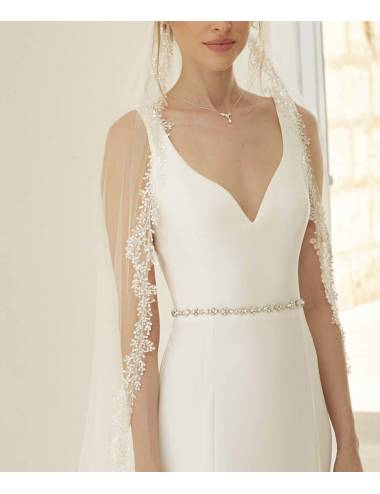 Wallflower wedding veil