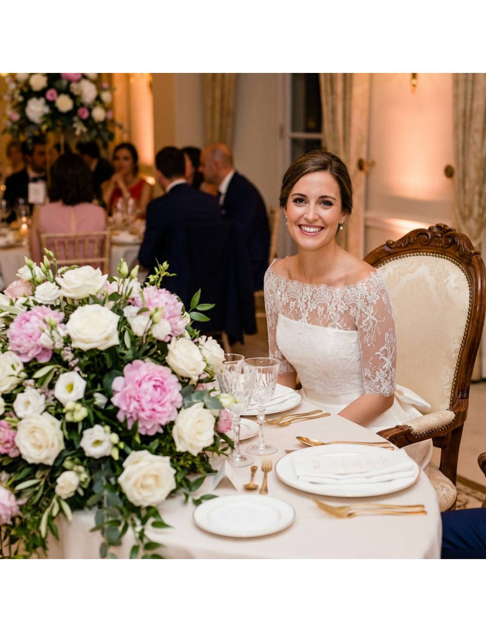 Top de encaje Novia