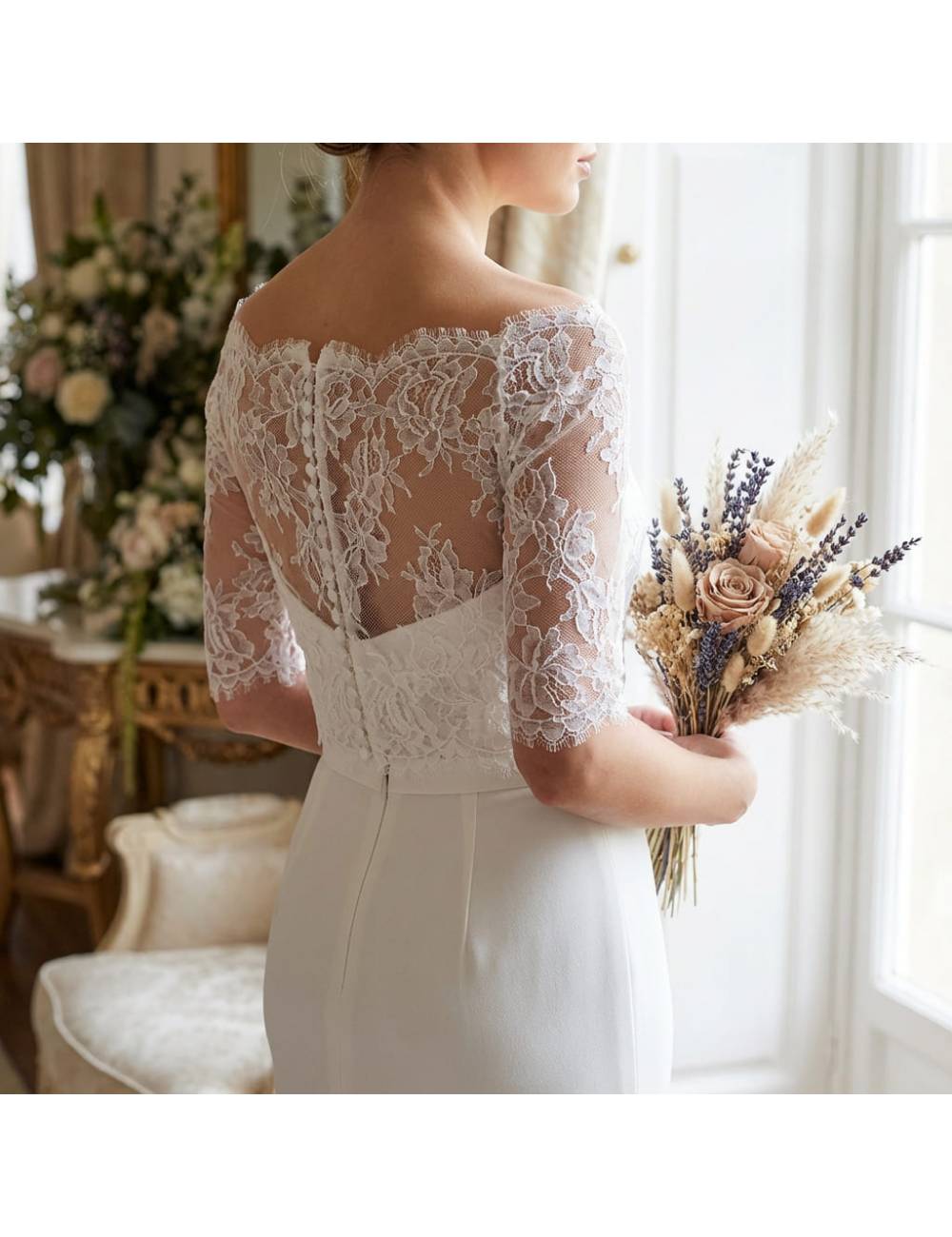 Boléro de Mariée Dentelle Ombu